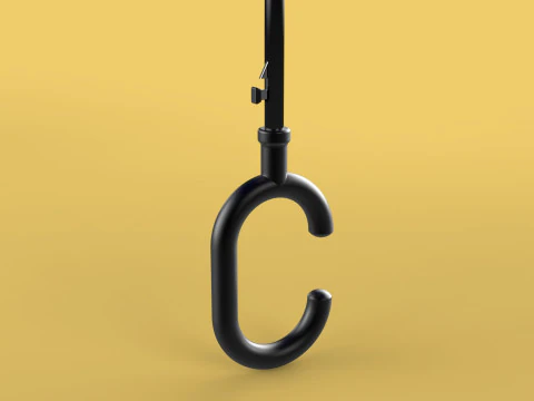 C SHAPE HANDLE STICK INVERTED REVERSE UMBRELLA AUTO FOLDABLE 3D Model