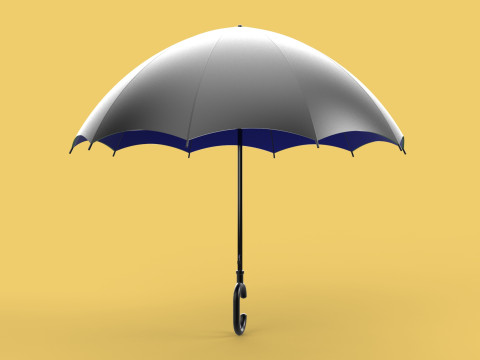 C SHAPE HANDLE STICK INVERTED REVERSE UMBRELLA AUTO FOLDABLE 3D Model