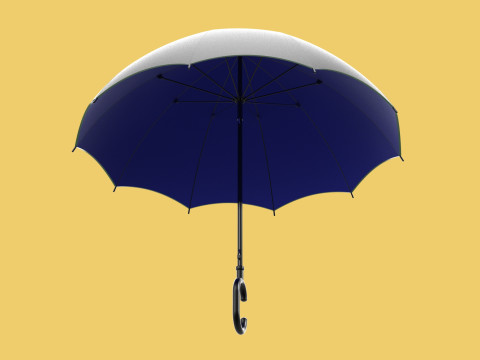 C SHAPE HANDLE STICK INVERTED REVERSE UMBRELLA AUTO FOLDABLE 3D Model