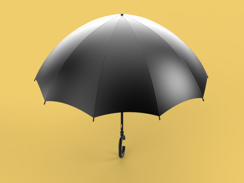 C SHAPE HANDLE STICK INVERTED REVERSE UMBRELLA AUTO FOLDABLE 3D Model