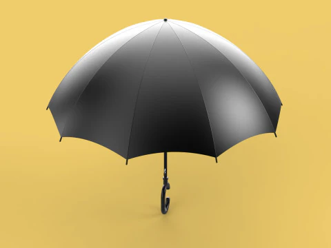 C SHAPE HANDLE STICK INVERTED REVERSE UMBRELLA AUTO FOLDABLE 3D Model