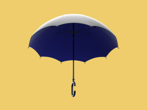 C SHAPE HANDLE STICK INVERTED REVERSE UMBRELLA AUTO FOLDABLE 3D Model