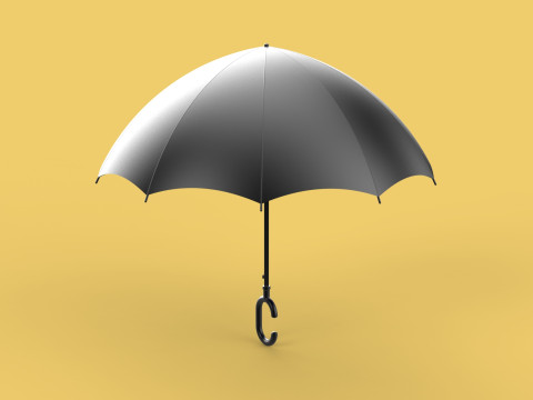 C SHAPE HANDLE STICK INVERTED REVERSE UMBRELLA AUTO FOLDABLE 3D Model