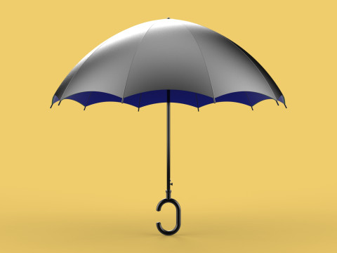 C SHAPE HANDLE STICK INVERTED REVERSE UMBRELLA AUTO FOLDABLE 3D Model