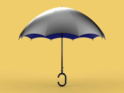 C SHAPE HANDLE STICK INVERTED REVERSE UMBRELLA AUTO FOLDABLE 3D Model