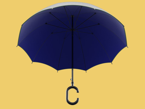 C SHAPE HANDLE STICK INVERTED REVERSE UMBRELLA AUTO FOLDABLE 3D Model