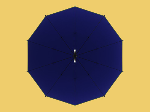 C SHAPE HANDLE STICK INVERTED REVERSE UMBRELLA AUTO FOLDABLE 3D Model