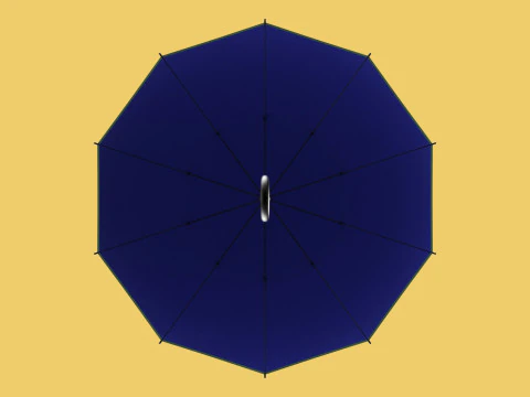 C SHAPE HANDLE STICK INVERTED REVERSE UMBRELLA AUTO FOLDABLE 3D Model