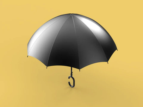 C SHAPE HANDLE STICK INVERTED REVERSE UMBRELLA AUTO FOLDABLE 3D Model