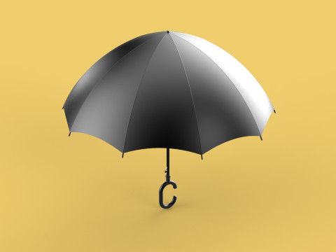 C SHAPE HANDLE STICK INVERTED REVERSE UMBRELLA AUTO FOLDABLE 3D Model
