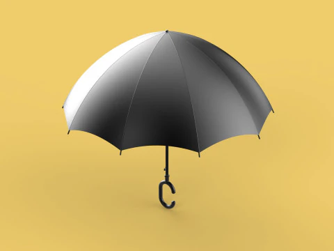 C SHAPE HANDLE STICK INVERTED REVERSE UMBRELLA AUTO FOLDABLE 3D Model