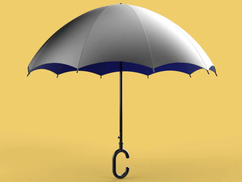 C SHAPE HANDLE STICK INVERTED REVERSE UMBRELLA AUTO FOLDABLE 3D Model