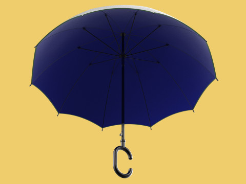 C SHAPE HANDLE STICK INVERTED REVERSE UMBRELLA AUTO FOLDABLE 3D Model