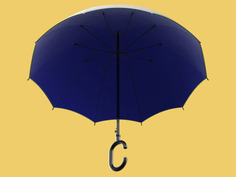 C SHAPE HANDLE STICK INVERTED REVERSE UMBRELLA AUTO FOLDABLE 3D Model