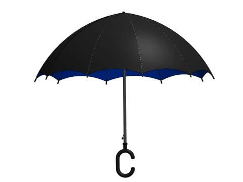 C SHAPE HANDLE STICK INVERTED REVERSE UMBRELLA AUTO FOLDABLE 3D Model