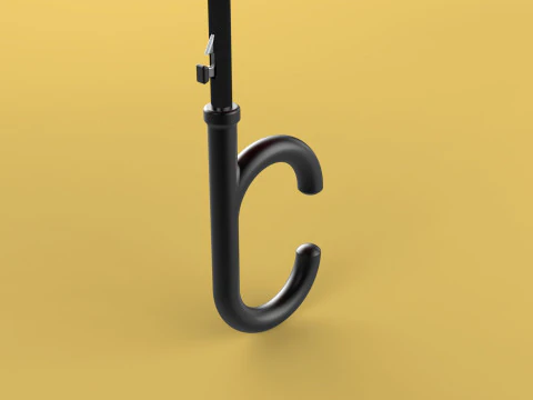 REVERSE C SHAPE HANDLE STICK INVERTED UMBRELLA AUTO OPEN FOLDING 3D Model