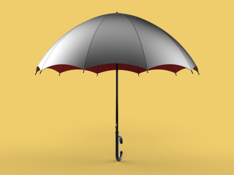 REVERSE C SHAPE HANDLE STICK INVERTED UMBRELLA AUTO OPEN FOLDING Modèle 3D