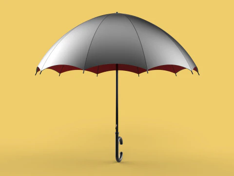 REVERSE C SHAPE HANDLE STICK INVERTED UMBRELLA AUTO OPEN FOLDING 3D Model