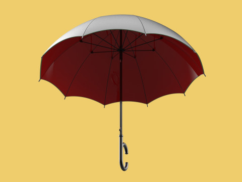 REVERSE C SHAPE HANDLE STICK INVERTED UMBRELLA AUTO OPEN FOLDING Modèle 3D