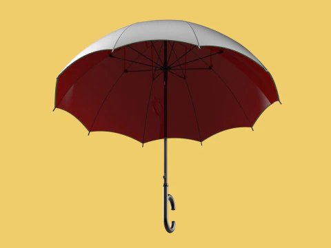 REVERSE C SHAPE HANDLE STICK INVERTED UMBRELLA AUTO OPEN FOLDING 3D Model