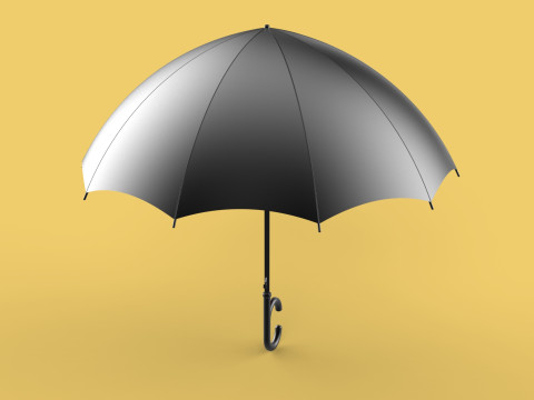 REVERSE C SHAPE HANDLE STICK INVERTED UMBRELLA AUTO OPEN FOLDING Modèle 3D