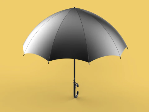 REVERSE C SHAPE HANDLE STICK INVERTED UMBRELLA AUTO OPEN FOLDING 3D Model