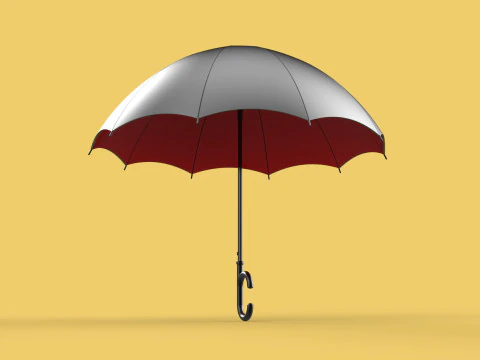 REVERSE C SHAPE HANDLE STICK INVERTED UMBRELLA AUTO OPEN FOLDING 3D Model