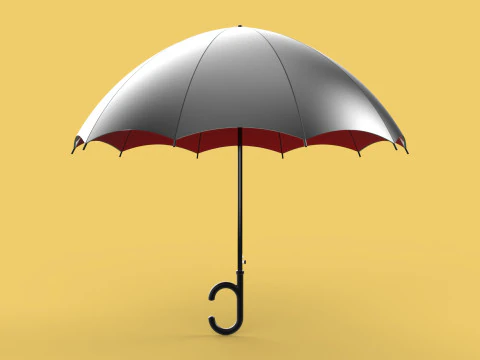 REVERSE C SHAPE HANDLE STICK INVERTED UMBRELLA AUTO OPEN FOLDING 3D Model