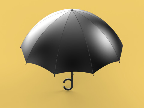REVERSE C SHAPE HANDLE STICK INVERTED UMBRELLA AUTO OPEN FOLDING Modèle 3D
