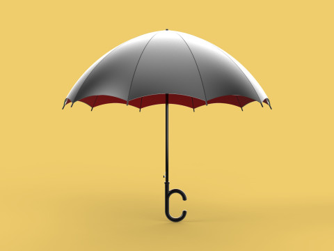 REVERSE C SHAPE HANDLE STICK INVERTED UMBRELLA AUTO OPEN FOLDING Modèle 3D