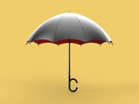 REVERSE C SHAPE HANDLE STICK INVERTED UMBRELLA AUTO OPEN FOLDING 3D Model