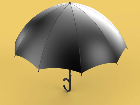 REVERSE C SHAPE HANDLE STICK INVERTED UMBRELLA AUTO OPEN FOLDING 3D Model