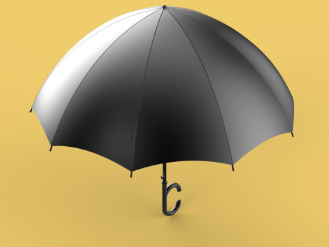 REVERSE C SHAPE HANDLE STICK INVERTED UMBRELLA AUTO OPEN FOLDING Modèle 3D