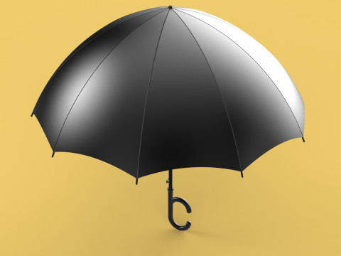 REVERSE C SHAPE HANDLE STICK INVERTED UMBRELLA AUTO OPEN FOLDING Modèle 3D