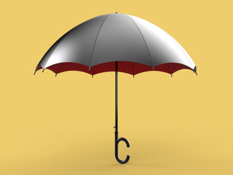 REVERSE C SHAPE HANDLE STICK INVERTED UMBRELLA AUTO OPEN FOLDING Modèle 3D
