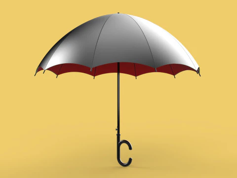 REVERSE C SHAPE HANDLE STICK INVERTED UMBRELLA AUTO OPEN FOLDING 3D Model