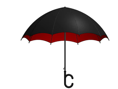 REVERSE C SHAPE HANDLE STICK INVERTED UMBRELLA AUTO OPEN FOLDING 3D Model