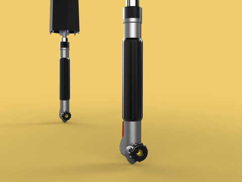 MULTIFUNCTION HANDLE AIR PUMP UMBRELLA INFLATOR BIKE PORTABLE 3D 모델