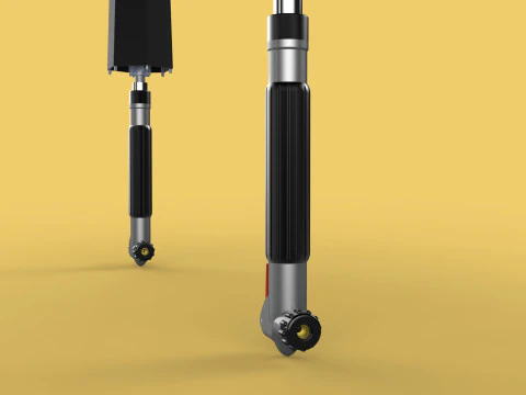 MULTIFUNCTION HANDLE AIR PUMP UMBRELLA INFLATOR BIKE PORTABLE 3D Model