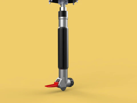 MULTIFUNCTION HANDLE AIR PUMP UMBRELLA INFLATOR BIKE PORTABLE 3D Model