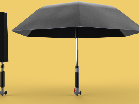 MULTIFUNCTION HANDLE AIR PUMP UMBRELLA INFLATOR BIKE PORTABLE 3D 모델