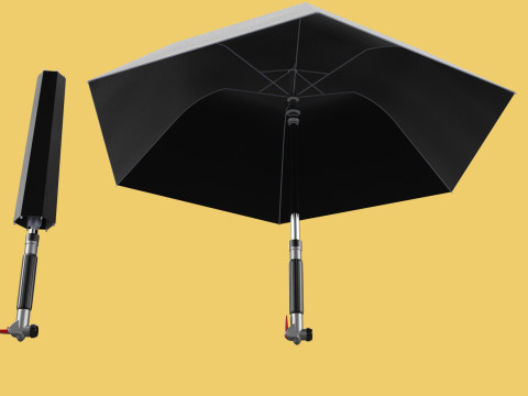 MULTIFUNCTION HANDLE AIR PUMP UMBRELLA INFLATOR BIKE PORTABLE 3D 모델