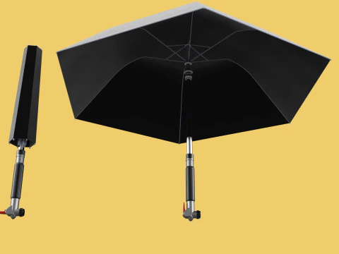 MULTIFUNCTION HANDLE AIR PUMP UMBRELLA INFLATOR BIKE PORTABLE 3D Model