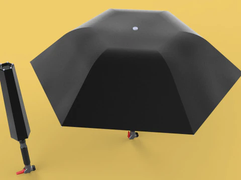 MULTIFUNCTION HANDLE AIR PUMP UMBRELLA INFLATOR BIKE PORTABLE 3D Model