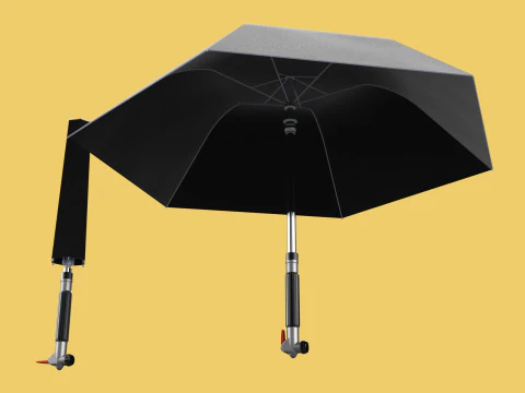 MULTIFUNCTION HANDLE AIR PUMP UMBRELLA INFLATOR BIKE PORTABLE 3D Model