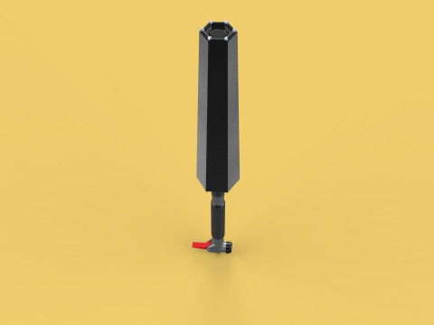 MULTIFUNCTION HANDLE AIR PUMP UMBRELLA INFLATOR BIKE PORTABLE 3D 모델