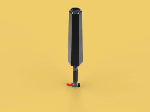 MULTIFUNCTION HANDLE AIR PUMP UMBRELLA INFLATOR BIKE PORTABLE 3D Model