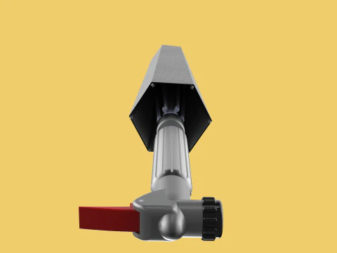 MULTIFUNCTION HANDLE AIR PUMP UMBRELLA INFLATOR BIKE PORTABLE 3D Model