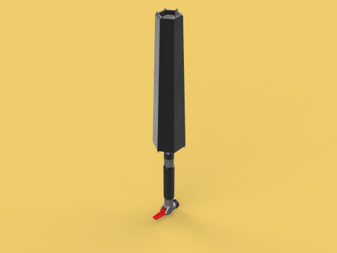 MULTIFUNCTION HANDLE AIR PUMP UMBRELLA INFLATOR BIKE PORTABLE 3D 모델