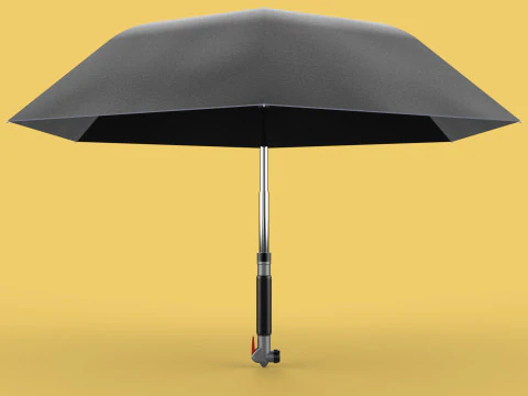 MULTIFUNCTION HANDLE AIR PUMP UMBRELLA INFLATOR BIKE PORTABLE 3D Model